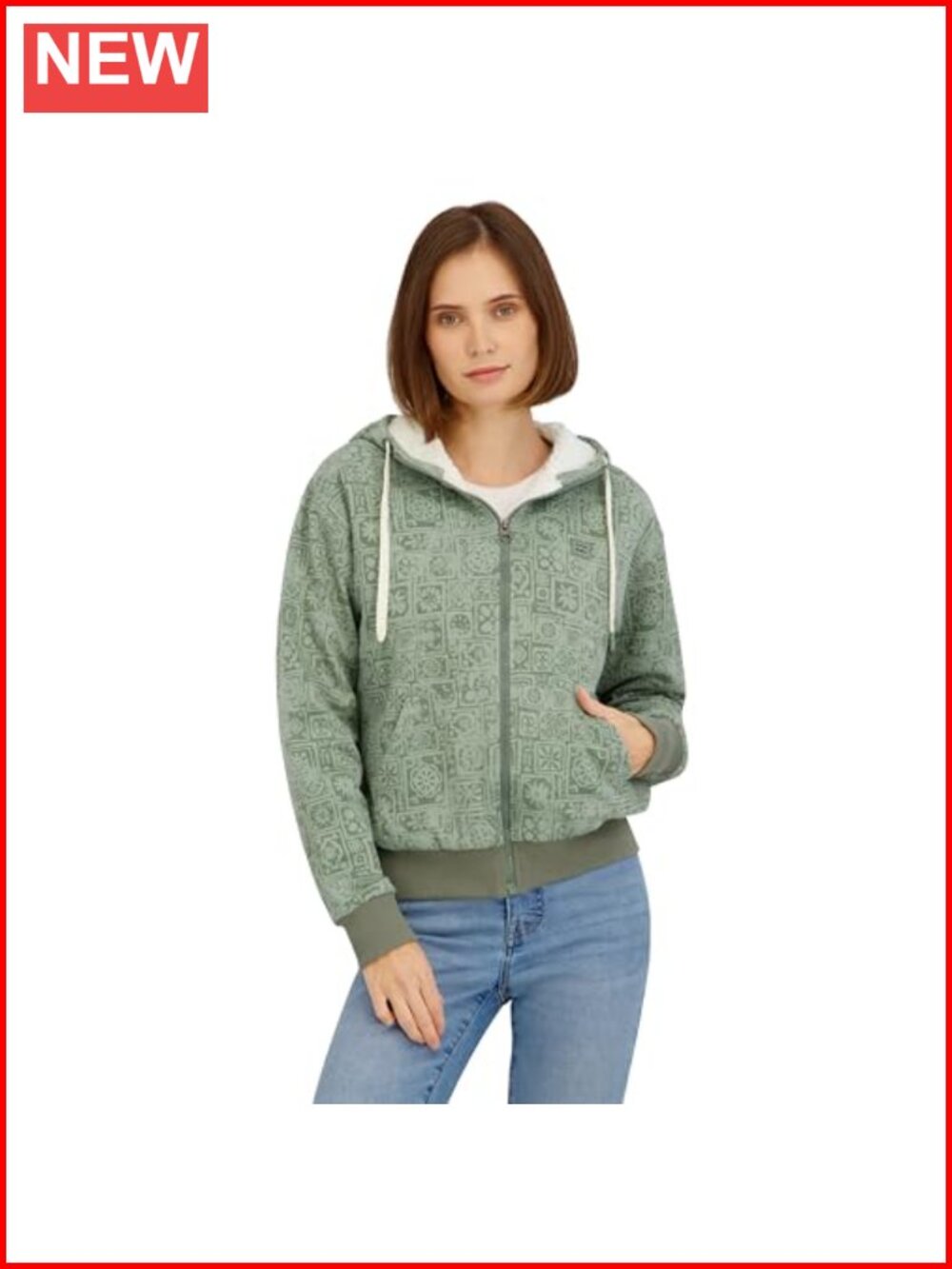 Full Zip Sherpa Lined Oversized Hoodie Jacket Fleece Anorak